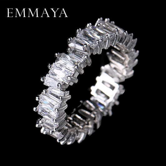 EMMAYA Women's Luxury Wedding Ring with AAA Cz Fashion Party Jewelry Charm New Arrival