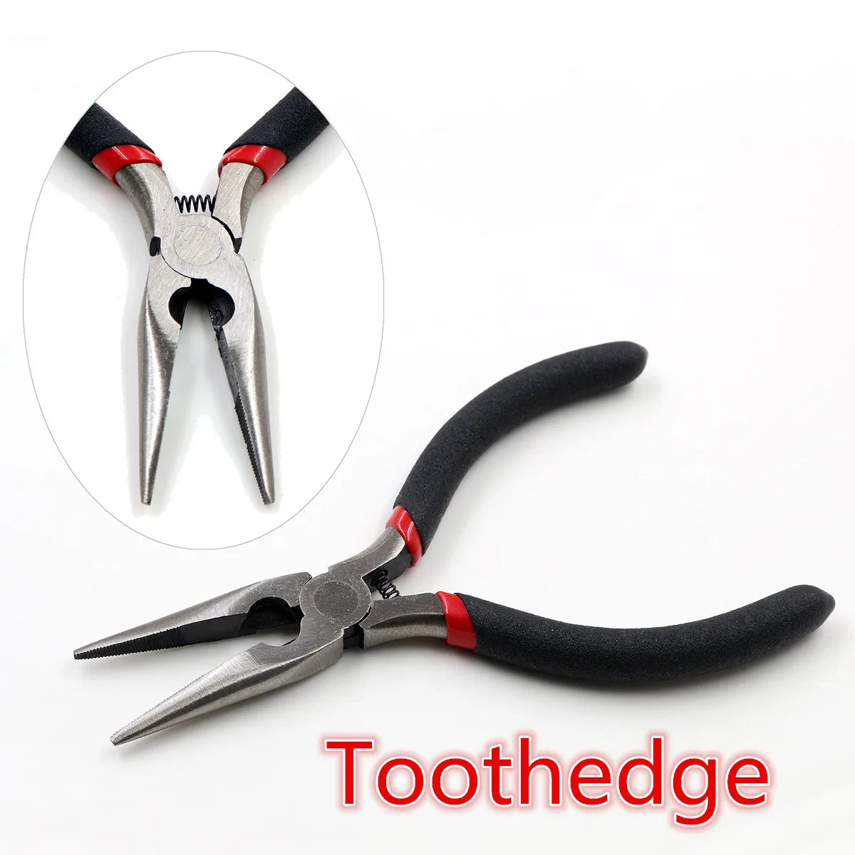 1 Piece Stainless Steel Needle Nose Pliers Jewelry Making Hand Tool Black 12.5cm