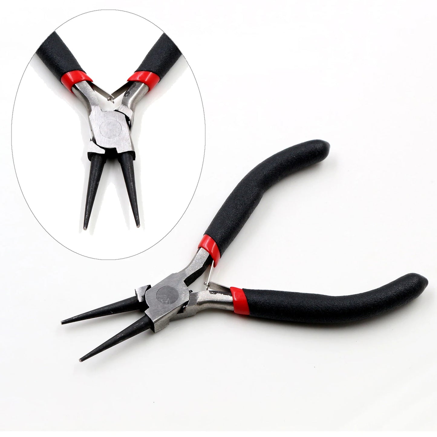 1 Piece Stainless Steel Needle Nose Pliers Jewelry Making Hand Tool Black 12.5cm