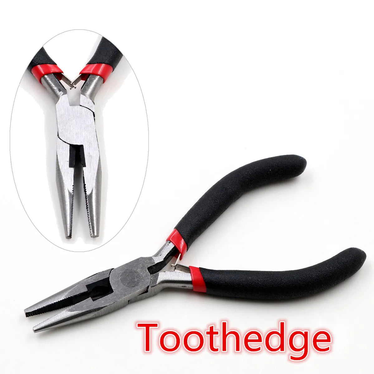 1 Piece Stainless Steel Needle Nose Pliers Jewelry Making Hand Tool Black 12.5cm