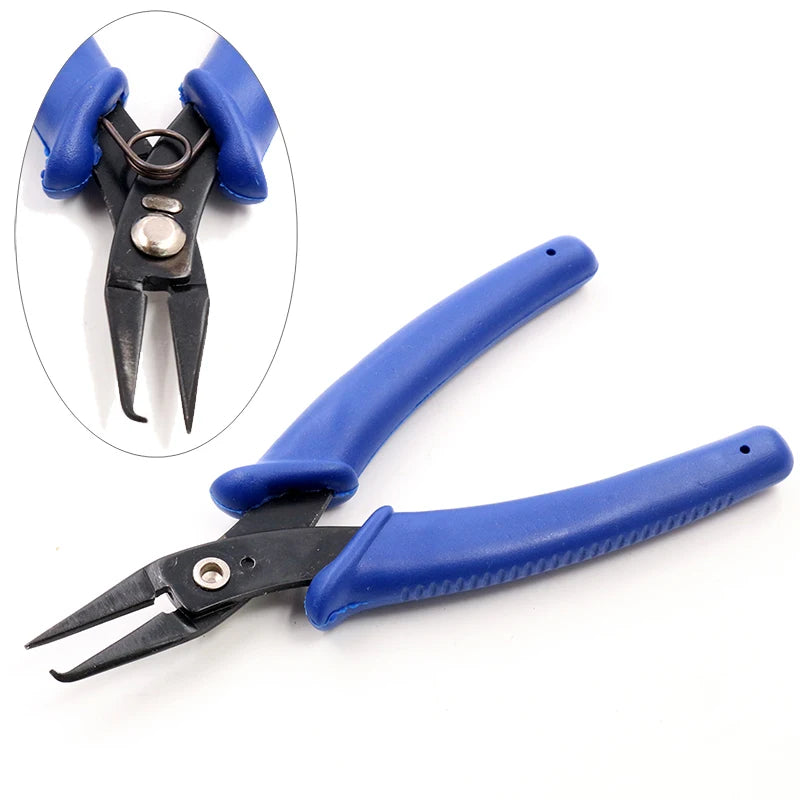 1 Piece Stainless Steel Needle Nose Pliers Jewelry Making Hand Tool Black 12.5cm