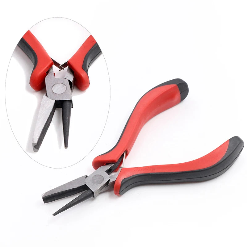 1 Piece Stainless Steel Needle Nose Pliers Jewelry Making Hand Tool Black 12.5cm